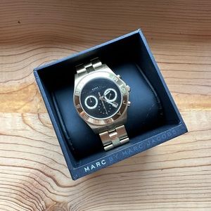 Marc Jacobs Gold Watch with Black Face